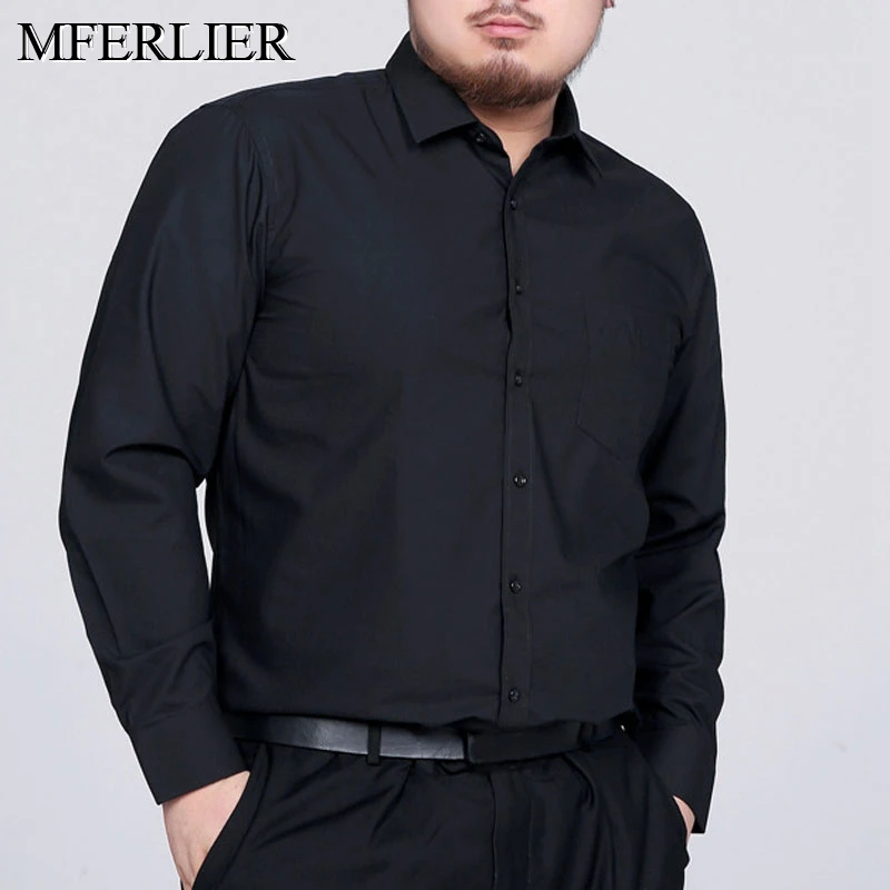 Spring autumn men shirt 5XL 6XL 7XL 8XL 9XL 10XL Bust 150cm long sleeve Loose plus size shirt men