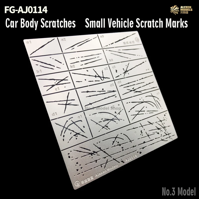 1/32 1/35 1/100 Military Models Car Body Scratches Small Vehicle Scratch Marks Rapidly Aging Assistant Stencil Airbrush Stencil