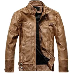 Mens Leather Jackets Autumn Winter Male Classic Motorcycle High Quality PU Leather Jacket Casual Jaqueta De Couro Masculin 5XL