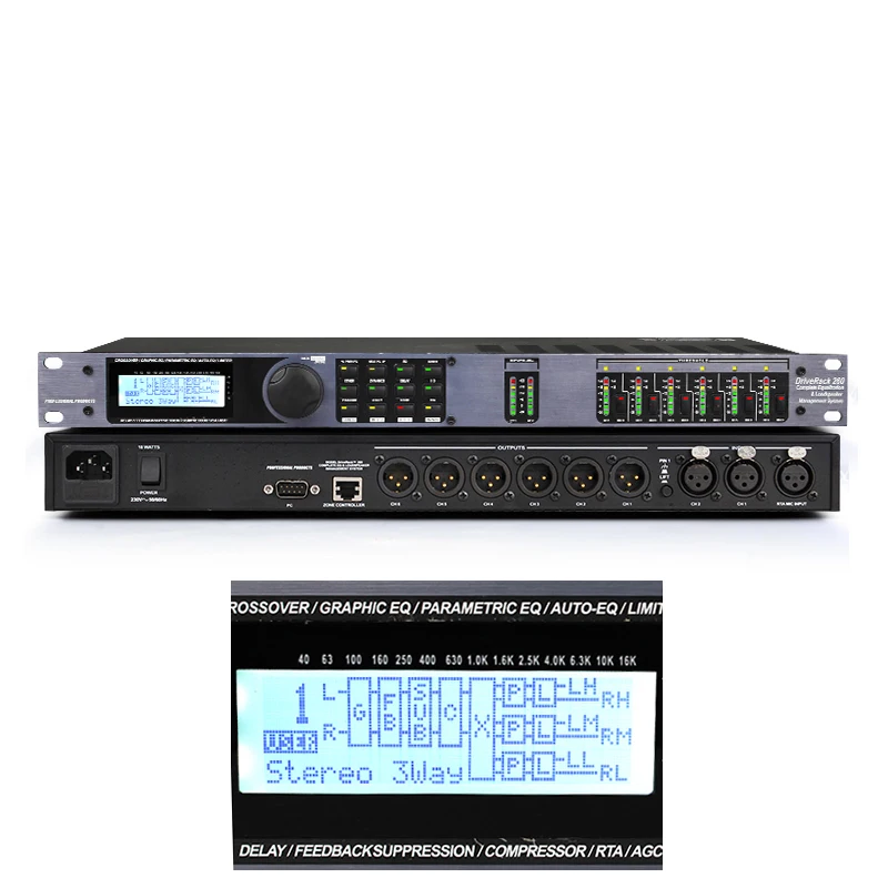 Imagem -02 - Micwl Driverack 260 Dbx260 em para Fora Processador de Áudio Digital Altifalante Gestão Fase Crossover Efeito Software Original