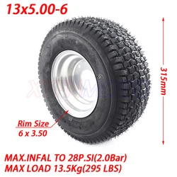 6 Inch Rim 13x5.00-6 Tire and Rim Wheel For Garden Tractor Rider Mower ATV GO-kart Drift Bike Wheels beach car accessories