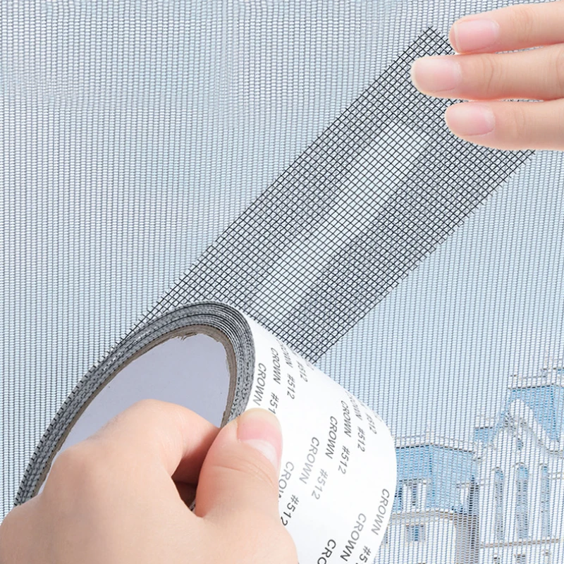 Strong Self Adhesive Window Screen Repair Tape Window Net Screen Repair Patch Covering Up Holes Tears Anti-Insect Mosquito Mesh