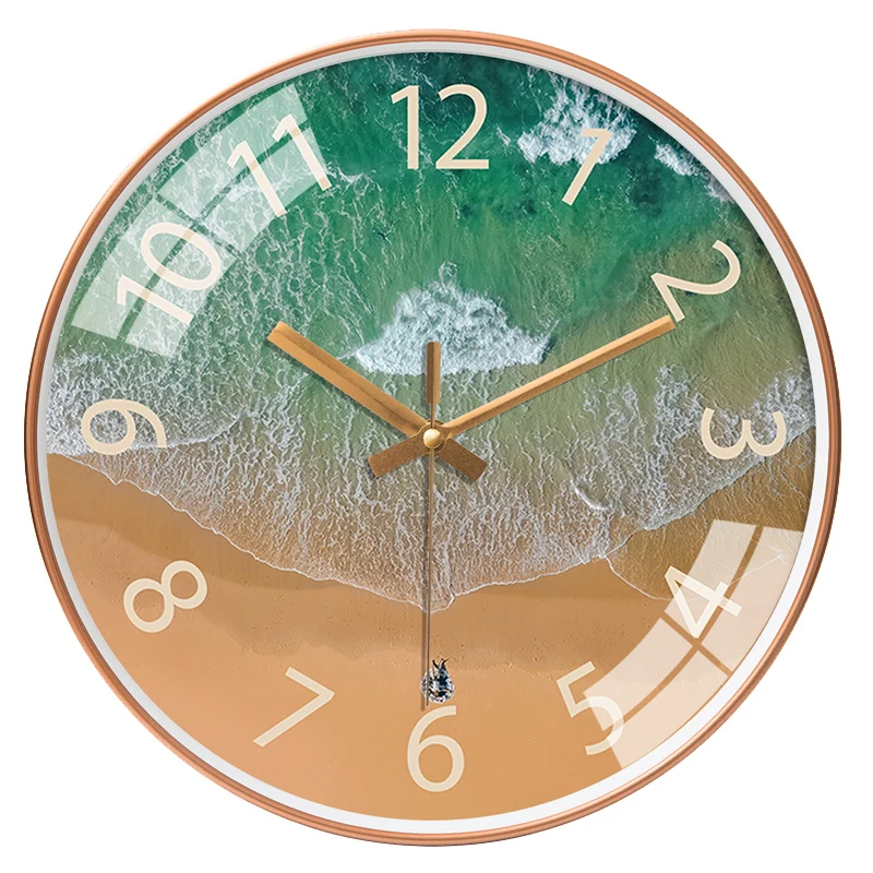 12 Inch Large Wall Clock Living Room Bedroom Home Decor Sea Art Clocks Wall Simple Silent Wall Clock Modern Design Brief