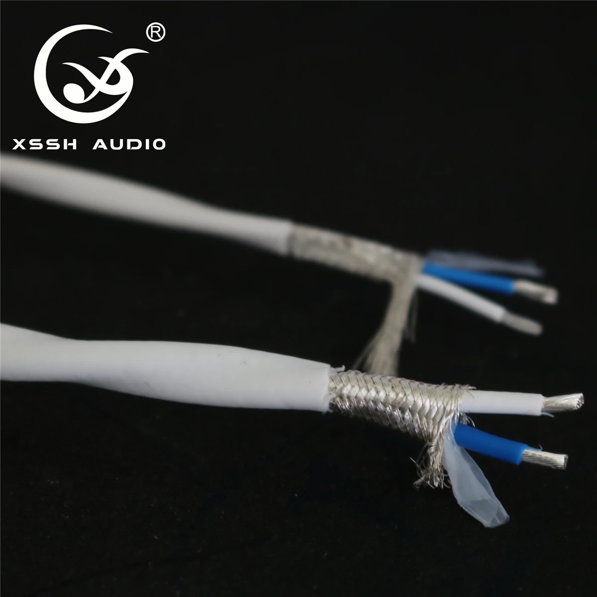 Silver Plated OFC 2 Core Audio Extension Bulk Cable HiFi DIY Audio Wire Compatible with RCA XLR Plug Connector OEM ODM Available