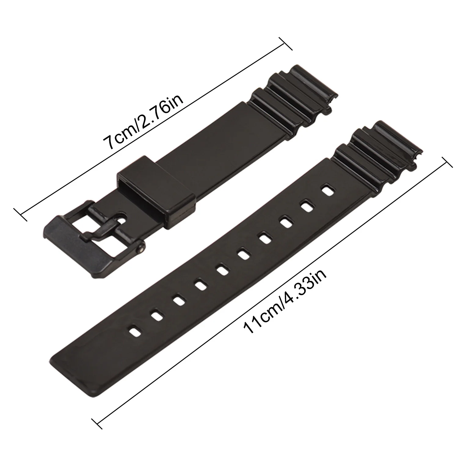 Gosear Adjustable Breathable Resin Replacement Watch Strap Band Wristband Watchband for Casio LRW-200H Watch Accessories 14mm