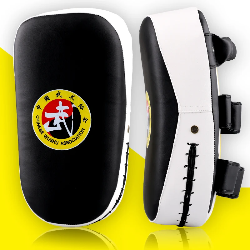 High Quality Thicken Arc-Shaped Camber PU Sanshou Fighting Boxing Mitt Sandbag Punch Pad Kick Target Focus Muaythai Thai-Boxing