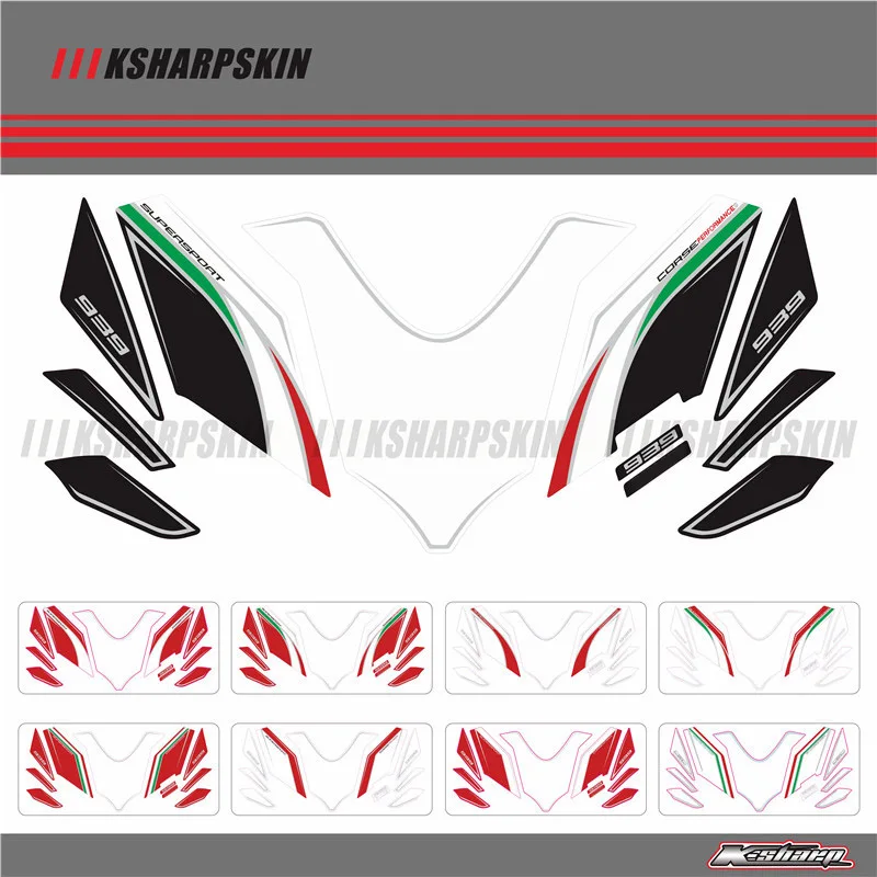

Front Fairing Motor Number Board 3D Gel Protector for Ducati Supersport 939 16 17