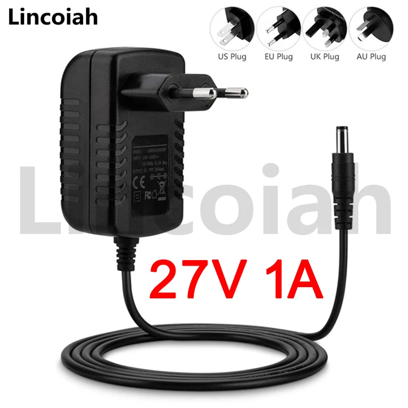 1PCS High quality DC 26.5V 1A Power Adapter Supply 27V 1A 0.5A For Electrolux EL2050 EL2050A EL2050B Ergorapido 2 In 1 Charger