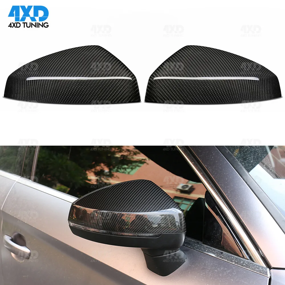 

RS3 Dry Carbon black Mirror Cover For Audi A3 S3 Side RearView Mirror Case Replacement accessories 2014 2015 2016 2017 2018 2019