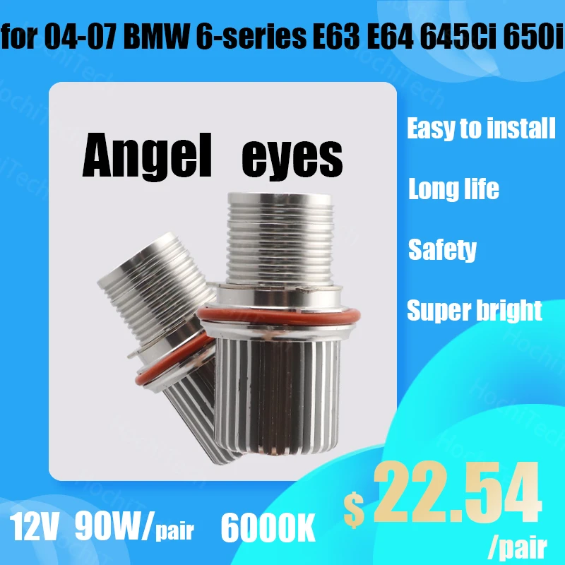 90W 2500LM Ultra Bright White High Power LED Marker for 04-07 BMW 6-series E63 E64 645Ci 650i LED angel eyes light