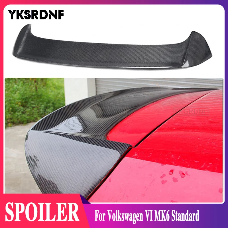 

Golf 6 REVOZPORT Styling Carbon Fiber Rear Roof Lip Spoiler Wing for Volkswagen VI MK6 Standard Bumper(Not GTI Not R)2008-2012