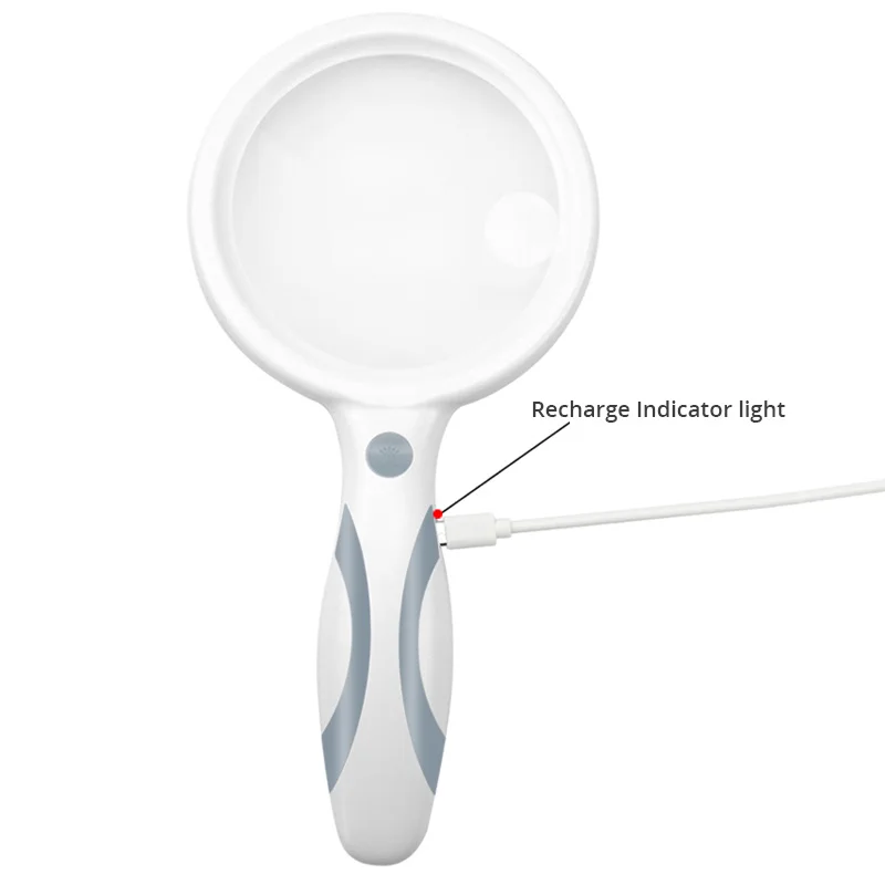 

2X 13X Ручной Лупа перезаряжаемое увеличительное стекло с 33 шт. светодиодный светильник регулировка для чтения Collectin ювелирные изделия осмотр