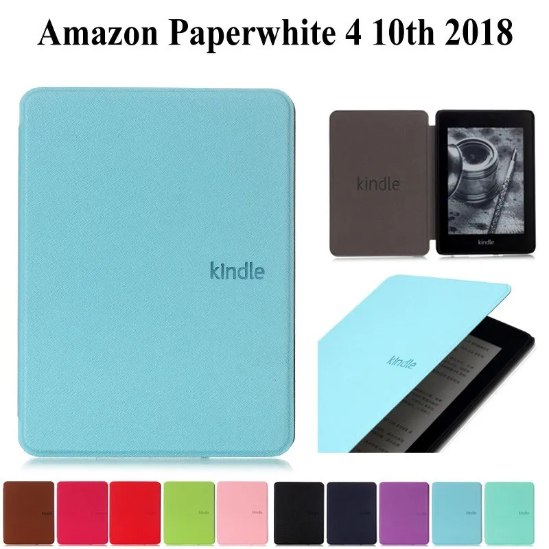 Slim Leather Case For Amazon New Kindle Paperwhite 2018 Released Cover For Kindle Paperwhite 4 10th Generation tablet Case