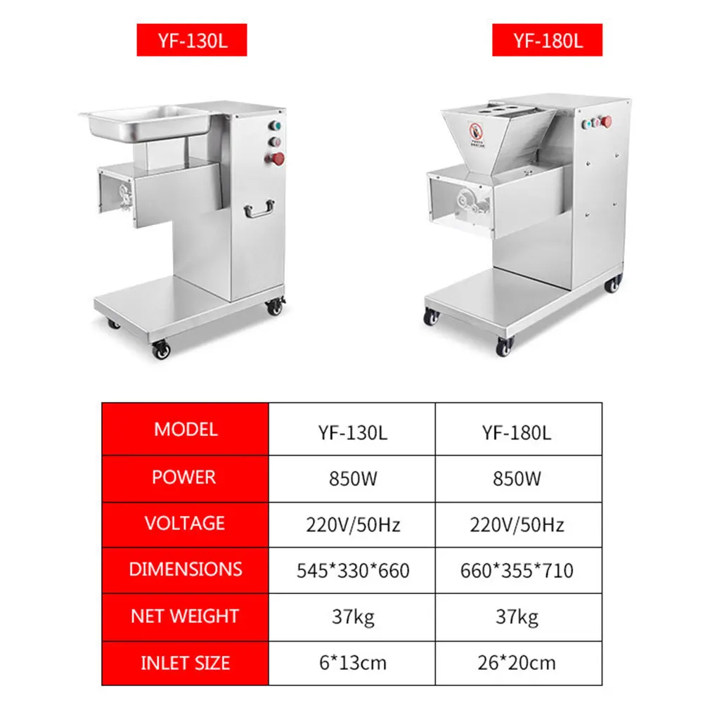 

Commercial Meat Slicing Machine Vertical-type Meat Slicer Electric Meat Cutting Machine 850W Large Power Meat Mincer