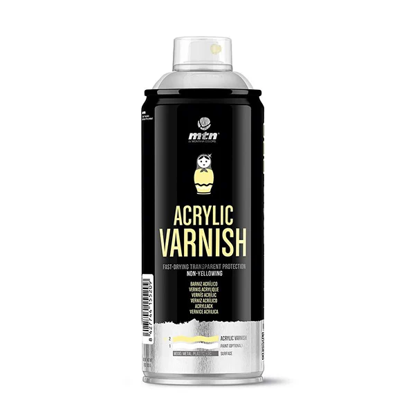 Spray paint brand MTN PRO Color RAL gloss acrylic varnish 400 ml very fast drying resistant high outdoor Adherenci