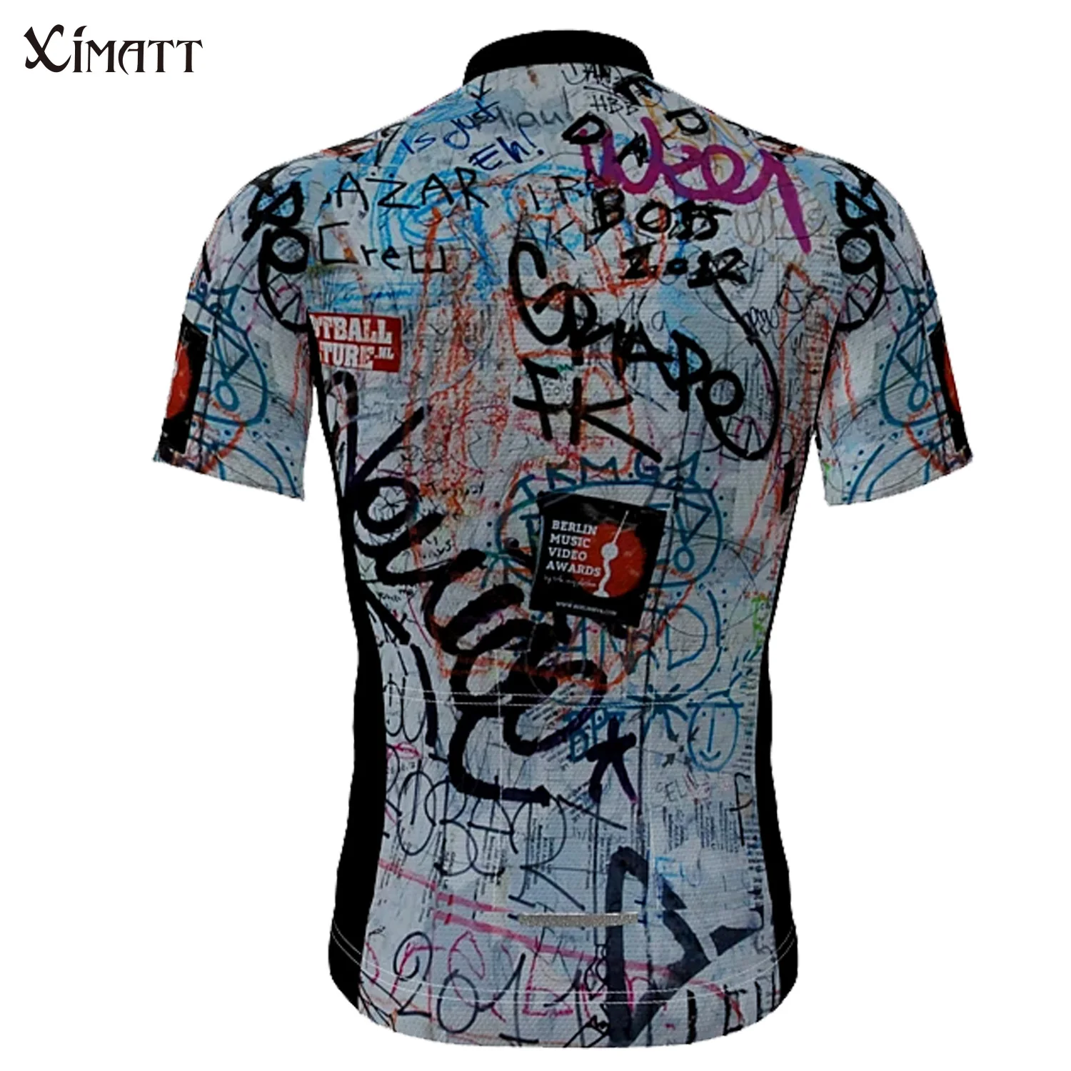 XIMATT New Style Street Graffiti Cycling Jersey  Polyester Men\'s Sports Short Sleeve  Quick Dry  Anti-UV Summer Bicycle Cothing