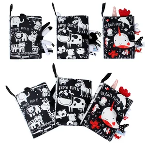 3D Book of Baby, Washable, Black and White, Red animal, early learning, cognitive toys, sound paper gifts, children 6 Main Baby Boy Sales - №6