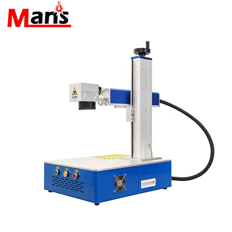 2021 Hot Sell 30W Split Fiber Metal Laser Engraving Machine with Rotary For Marking on Gold , Sliver, Brass