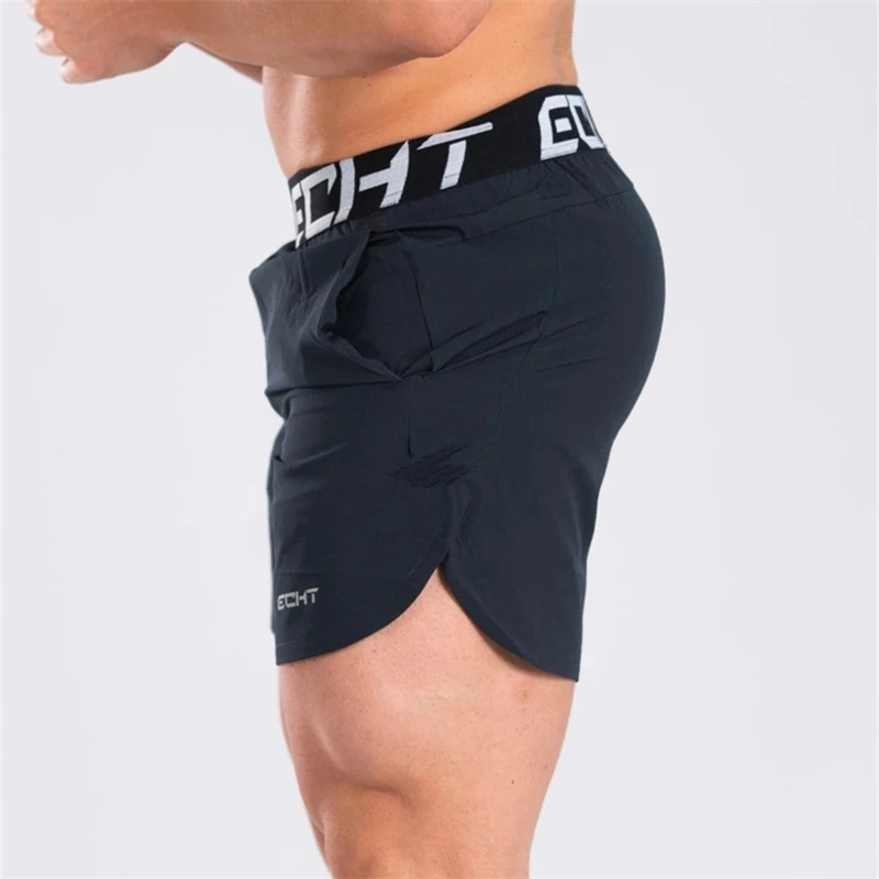 Summer Mens Gym Fitness Shorts Run Jogging Sports Loose Cool Breathable Quick Dry Bodybuilding Sportswear Male Short Pants