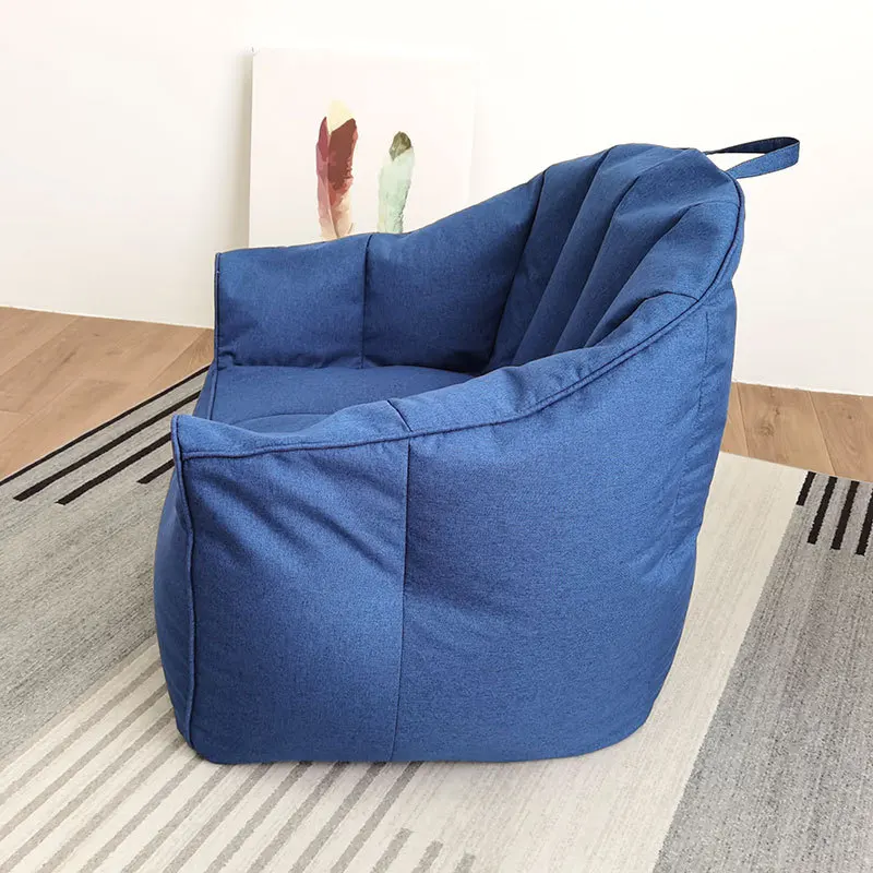 Dropshipping Single Bedroom Tatami Reclining Chair Coat Leisure Linen Bean Bag Chair Cover For Child Balcony