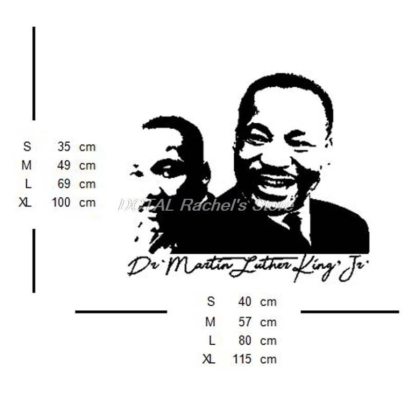 Martin Luther King Silhouette Wall Decal Vinyl Decor Home Decoration Room Stickers Painting Celebrity