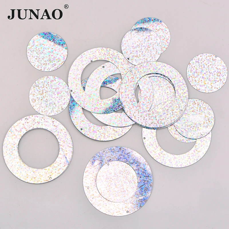 JUNAO 100g 60mm Gold Star Sewing Large Sequin Flat Sequins Paillettes Scrapbooking Sequins for Home Decoration DIY Crafts