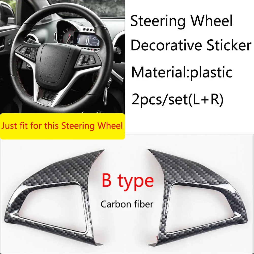 Car Styling Accessories Trim interior Steering Wheel Decorative Sticker For Chevrolet Orlando Cruze Trax Aveo Sonic Onix Cobalt