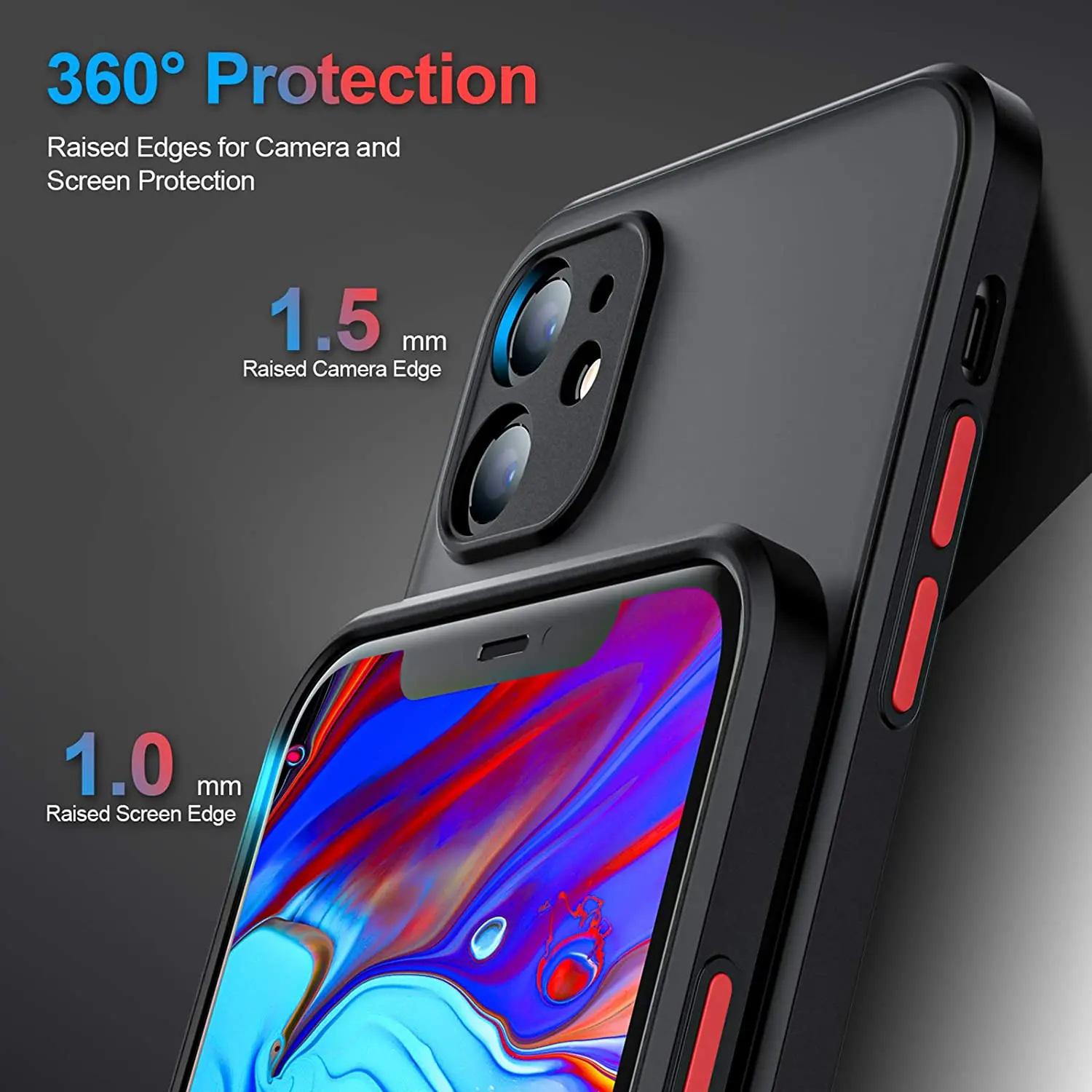 Shockproof Armor Matte Case For iPhone 15 14 13 12 11 Pro Max XR XS 6 7 8 Plus SE Mini Luxury Silicon Bumper Clear Hard PC Cover