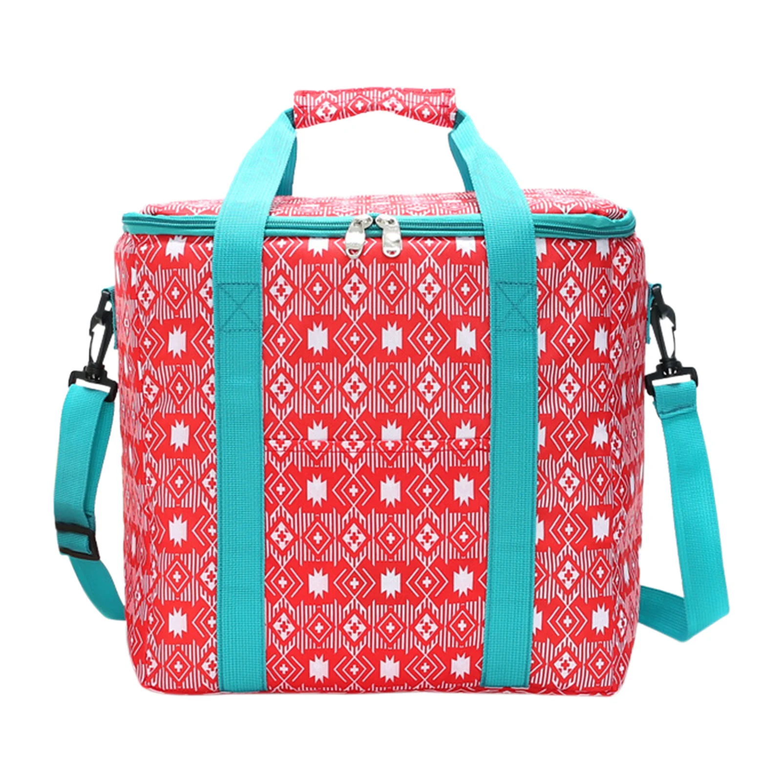 Outdoor Insulated Cooler Lunch Bag Large Capacity Leakproof Fruits Drinks Cooler Zippered Tote For Outdoor Beach Picnic Travel