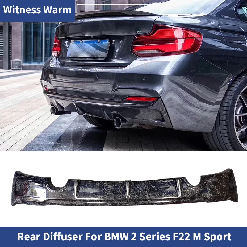 Forged Carbon Fiber Car Rear Bumper Diffuser Lip Spoiler for Bmw 2 Series F22 M235i M240i with m Sport Edition 2014-2019