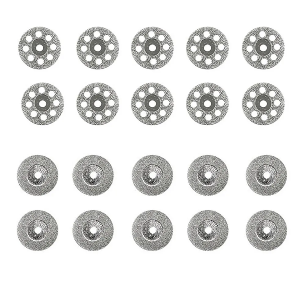 10pcs 22mm Diamond Cutting Wheels Dremel Rotary Tool Die Grinder Metal Cut Off Disc Glass Marble Tile Granite Cutting Accessory