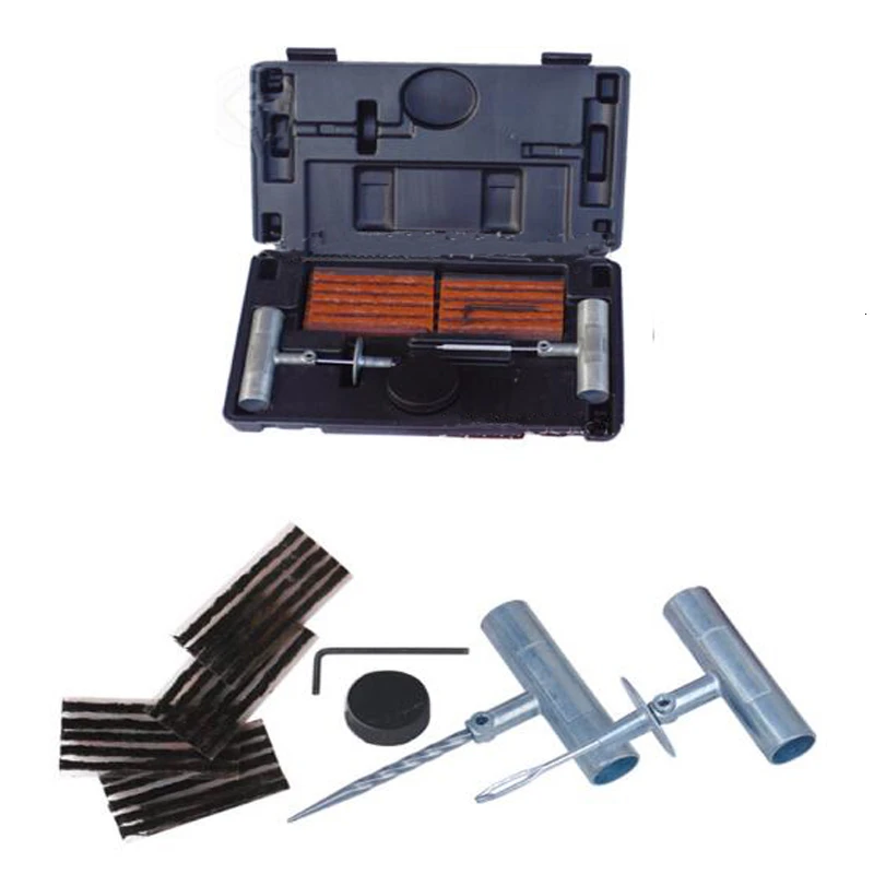 Tire repair kit for cars, vans, motorcycles, bicycles, emergency tire repair tools