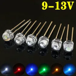 50PCS 5mm Straw Hat LED Diode Super Bright White 0.3W 0.5W 0.75W F5 Power 0.5W Light Emitting Diode Red Yellow Green Blue Warm