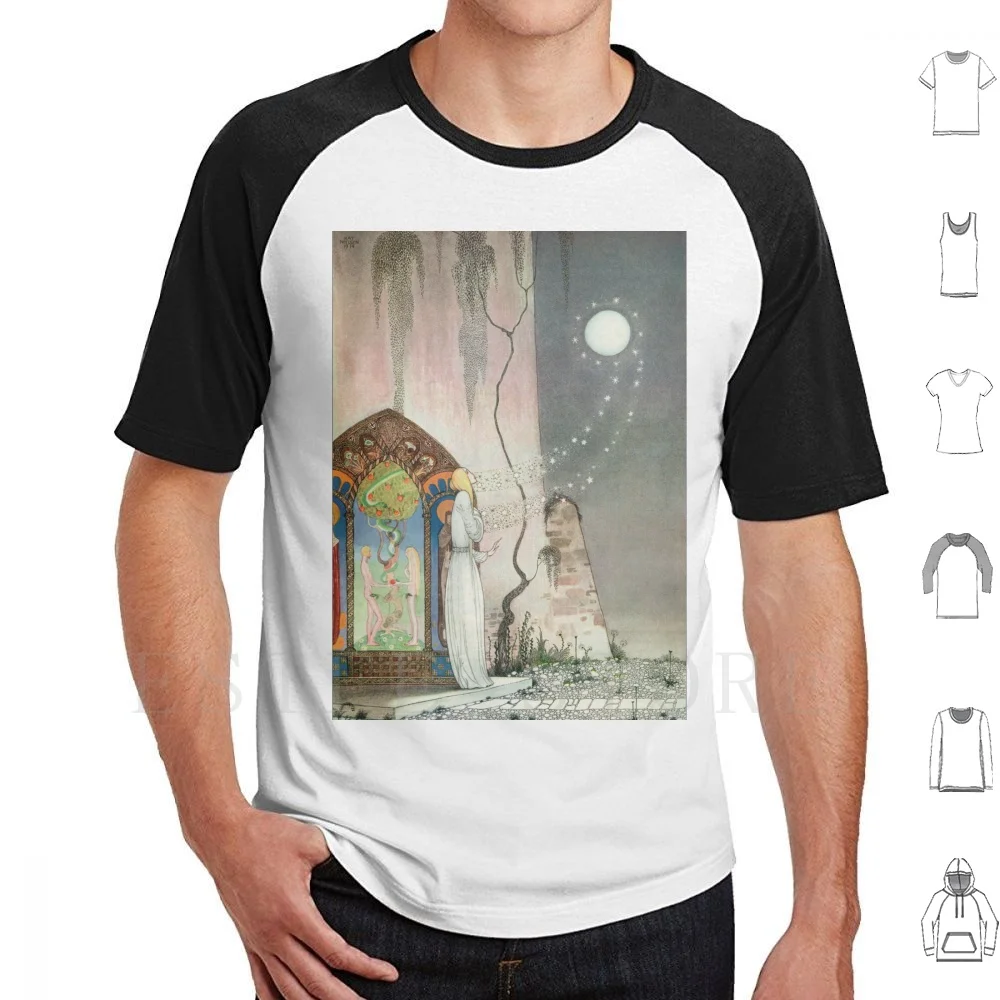 Kay Nielsen arte de cuento de hadas/Illustración camiseta hombres algodón 6xl Kay Nielsen Kay Neilsen este del sol oeste de la Hada de la Luna