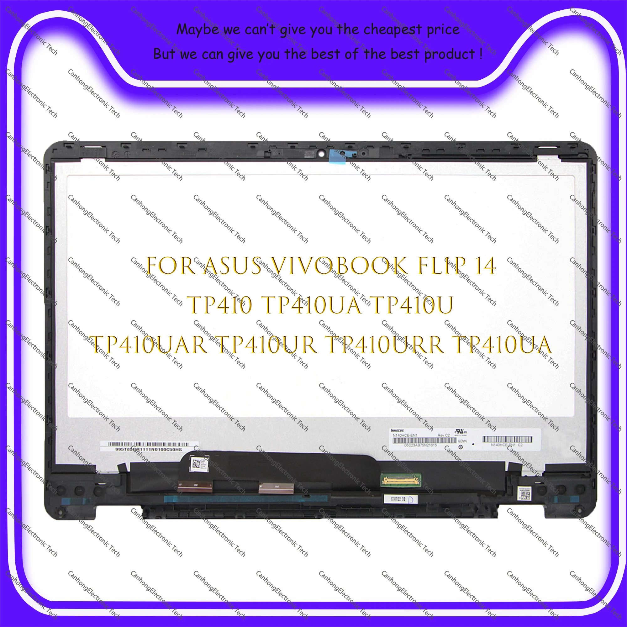 

14 INCH Laptop Screen Assembly For ASUS Vivobook Flip 14 TP410 TP410U TP410UA Led Lcd Touch Digitizer Assembly Monitor