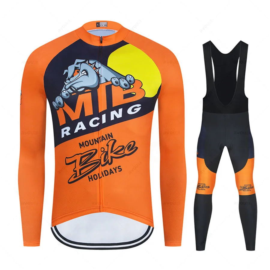 Atmungsaktive Langarm-Radsportsets für Triathlon, Fahrradbekleidung, Mountainbike-Anzüge, New Dog 2026