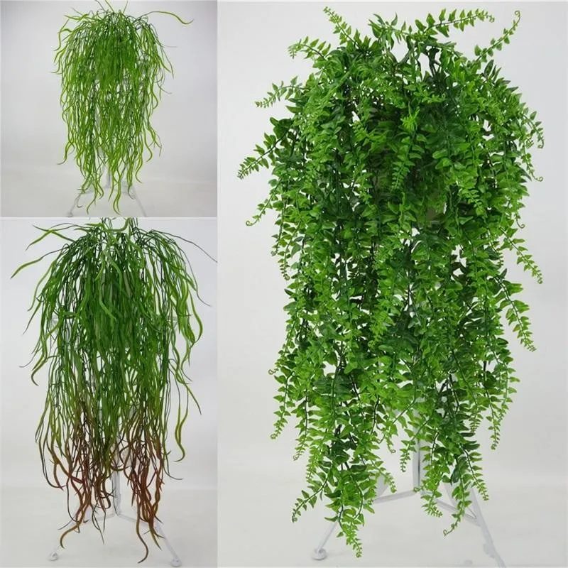 

Fake Artificial Plants Fashion Plastic Simulation Wall Hanging Plant For Home Hotel Party Decoration Decor Flower Vine Accessori
