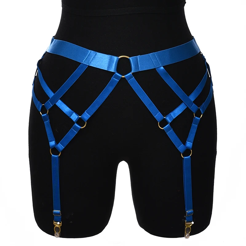 Goth Hohl Hohe Taille Strumpfband Gürtel Multicolor Rave Tragen Körper Harness Elastische Gürtel Einstellbare Sexy Bondage Strumpf Körper Käfig