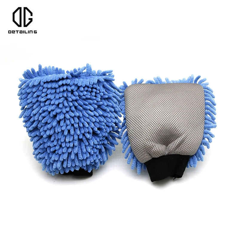 DETAILING Single Sided Car Cleaning Microfiber Chenille Glove Washing Mitt