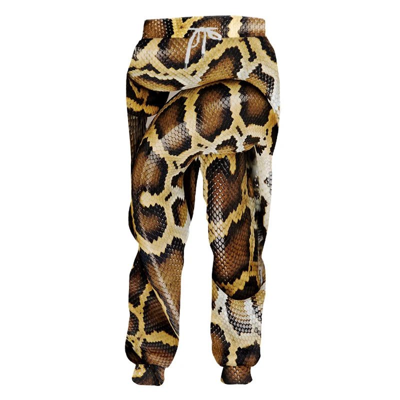 3D Print Horror Snake Skin Joggers Pants Men/Women Funny Cartoon Sweatpants Trousers Jogger Pants Elastic Waist Pants Dropship