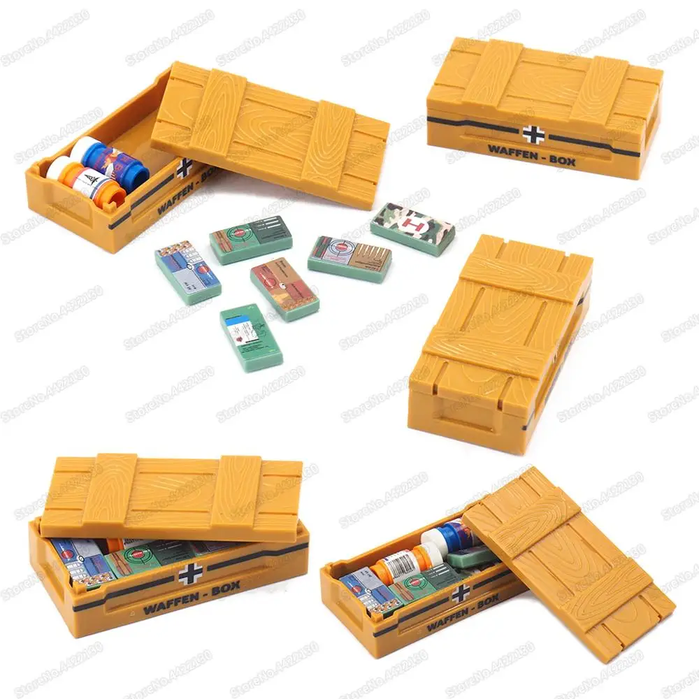 Armed Box Military WW2 Building Block Moc Special Forces figures Army City Mini Material Box Model Set Child Christmas Gift Toys