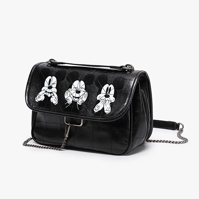 Disney mickey mouse PU women Handbag Shoulder Bag messenger shoulder bag female purse fashion pattern chain bag Christmas Gift