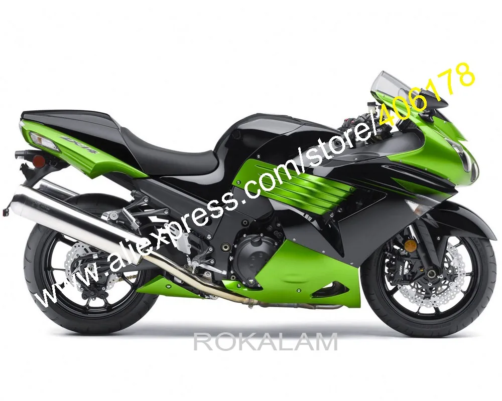 

Для Kawasaki Ninja ZX14R Запчасти 2006 2007 2008 2009 2010 2011 ZX1-4R 06-11 ZZ-R1400 Комплект обтекателя ABS (литье под давлением)