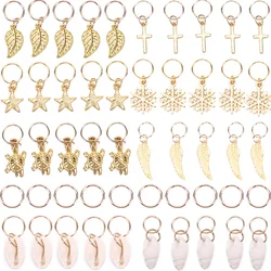 10/20/50/60/100Pcs anelli per capelli africani in metallo perline polsini tubi Charms anelli Dreadlock clip treccia spirale treccia estensione dei capelli