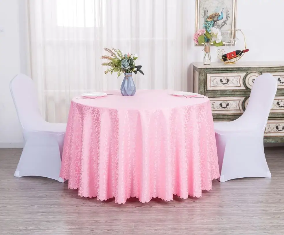 Wedding Table Cloth Cover with Jacquard Luxury Pattern, Hotel Dinner Room, Birthday Party Decoration, Nice Look Design, Durable