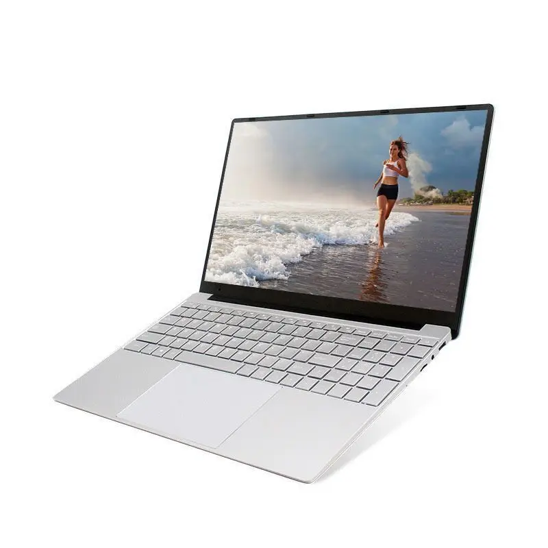 Pc portable 13.3 pouces, écran couleur argent, haute performance, lecteur d'empreintes digitales, 4 go/256 go/128 go de SSD