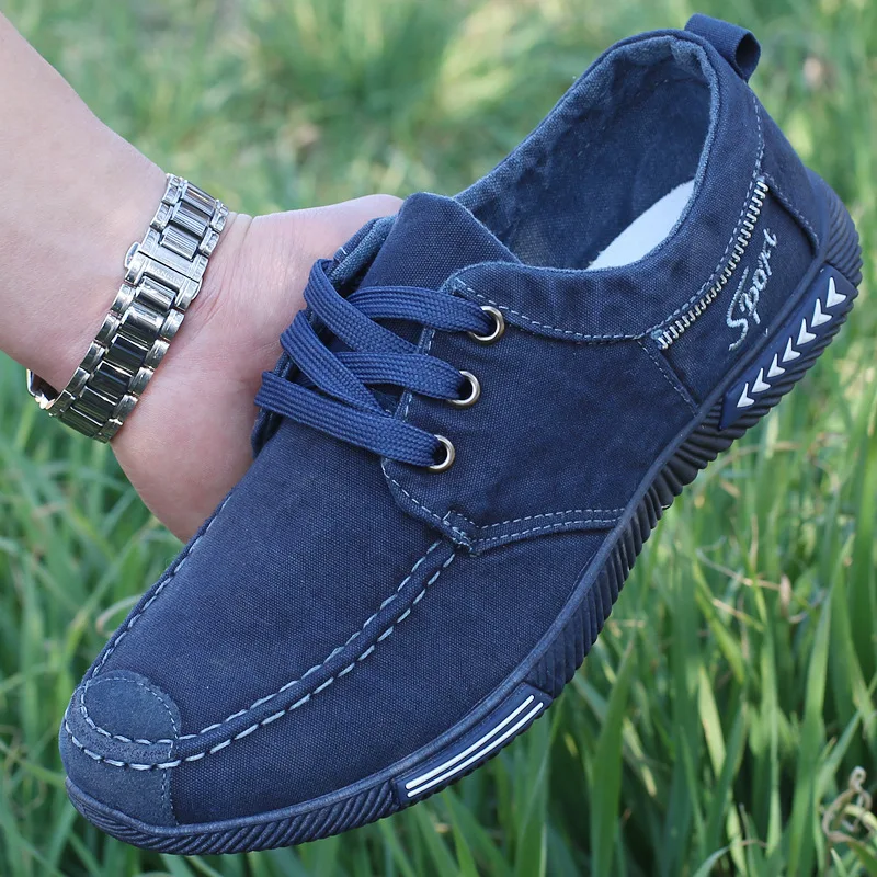 NEW Canvas Men Shoes Denim Lace-Up Men Casual Shoes Plimsolls Breathable Male Footwear Spring Autumn sneakers fgb89