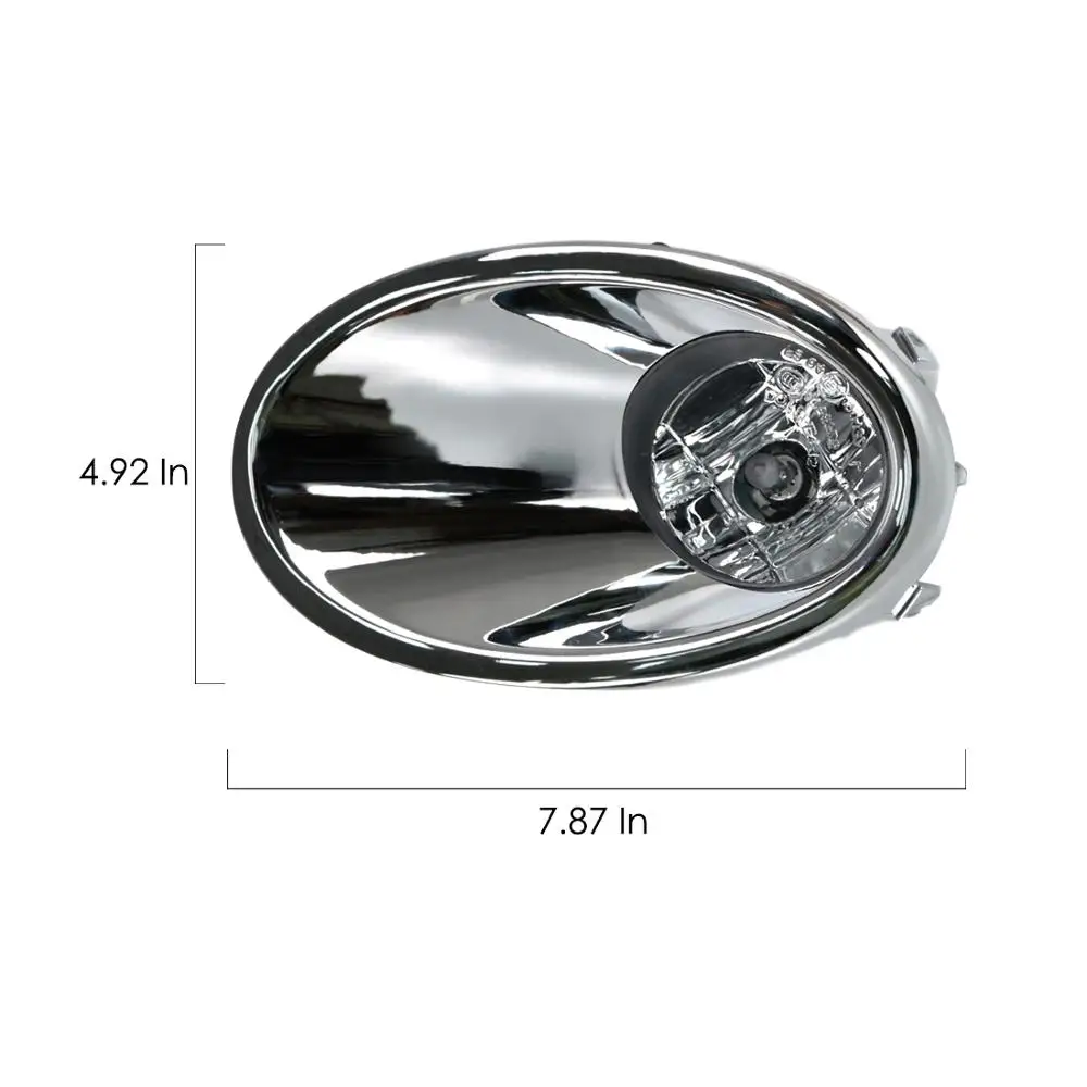 For Nissan QASHQAI J10 2011 2012 2013 DULIAS Fog Light Assembly Lamp Cover Bumper Chrome Car