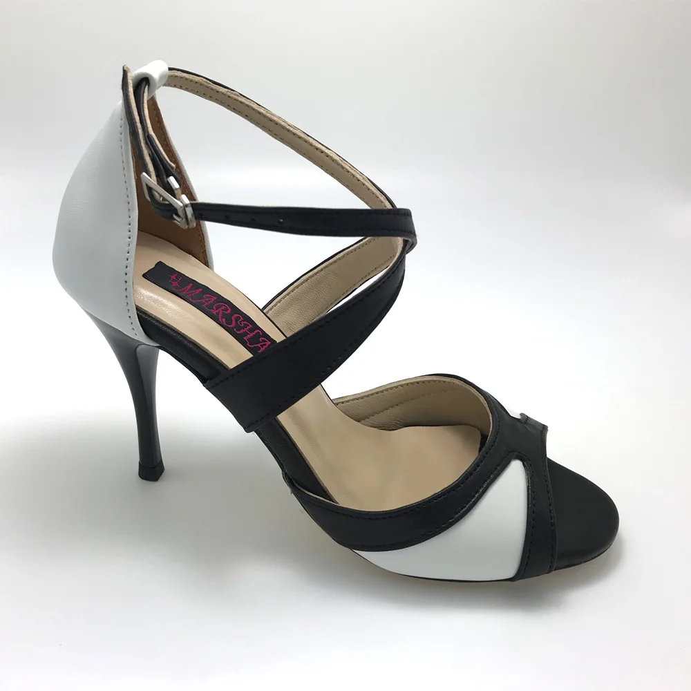 Zapatos de baile de Tango Argentina, Calzado cómodo para fiesta, boda, Flamenco, T6234C-WBL