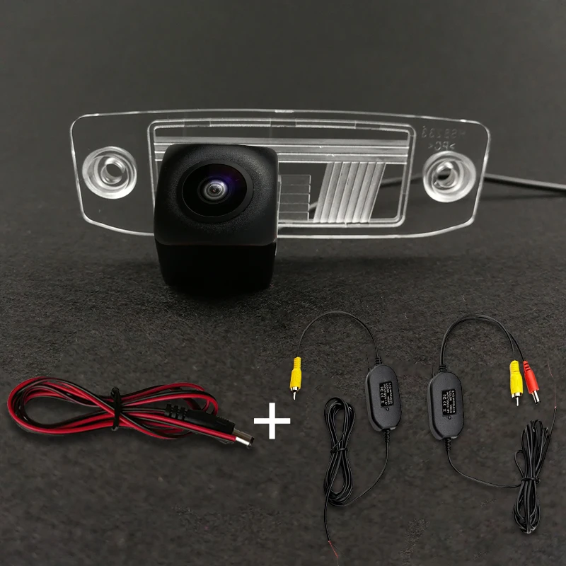 Wireless Car CCD Rear Camera Fisheye 12 led dynamic Night Vision frame For Ssangyong Rexton Kyron Korando Actyon